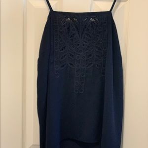 Adjustable spaghetti strap, navy Summer blouse